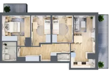 4 pokoje, mieszkanie 63,81 m², piętro 8, oferta nr 19/90, Przy Unii, Poznań, Żegrze, ul. Wagrowska 19 i 19A