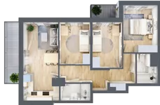 4 pokoje, mieszkanie 66,20 m², piętro 4, oferta nr 19A/49, Przy Unii, Poznań, Żegrze, ul. Wagrowska 19 i 19A