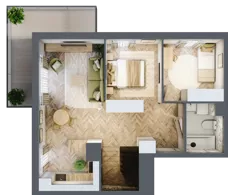 3 pokoje, mieszkanie 78,89 m², piętro 2, oferta nr B/12, Aalto, Gdańsk, Wrzeszcz, ul. Ogrodowa