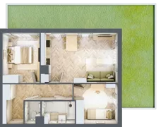 3 pokoje, mieszkanie 58,58 m², parter, oferta nr D/4, Aalto, Gdańsk, Wrzeszcz, ul. Ogrodowa
