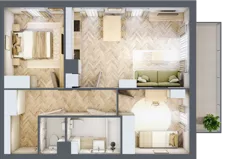 3 pokoje, mieszkanie 58,57 m², piętro 1, oferta nr D/8, Aalto, Gdańsk, Wrzeszcz, ul. Ogrodowa
