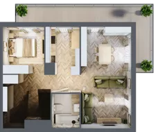 2 pokoje, mieszkanie 93,30 m², piętro 2, oferta nr D/13, Aalto, Gdańsk, Wrzeszcz, ul. Ogrodowa