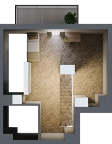2 pokoje, mieszkanie 55,12 m², piętro 2, oferta nr F/15, Aalto, Gdańsk, Wrzeszcz, ul. Ogrodowa