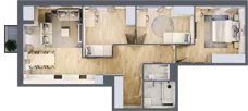 4 pokoje, mieszkanie 76,63 m², piętro 2, oferta nr 30/33, Osiedle Dolina Prądnika, Kraków, Prądnik Biały, ul. Glogera 30 i 30 A