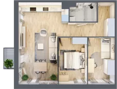3 pokoje, mieszkanie 58,48 m², piętro 1, oferta nr 30A/17, Osiedle Dolina Prądnika, Kraków, Prądnik Biały, ul. Glogera 30 i 30 A