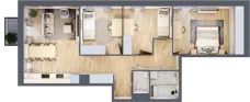 4 pokoje, mieszkanie 73,03 m², piętro 3, oferta nr 30A/48, Osiedle Dolina Prądnika, Kraków, Prądnik Biały, ul. Glogera 30 i 30 A