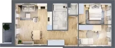 3 pokoje, mieszkanie 57,61 m², piętro 1, oferta nr 30A/58, Osiedle Dolina Prądnika, Kraków, Prądnik Biały, ul. Glogera 30 i 30 A