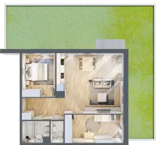 3 pokoje, apartament 62,13 m², parter, oferta nr B4/54, Onelife Powsin, Warszawa, Wilanów, Powsin, ul. Łukasza Drewny