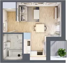1 pokój, mieszkanie 25,28 m², piętro 5, oferta nr B/188, Zaspa Wygodnie, Gdańsk, Zaspa, Zaspa-Młyniec, Al. Jana Pawła II
