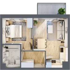 2 pokoje, mieszkanie 37,61 m², piętro 5, oferta nr A/125, Zaspa Wygodnie, Gdańsk, Zaspa, Zaspa-Młyniec, Al. Jana Pawła II