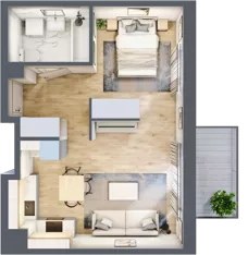 1 pokój, mieszkanie 38,47 m², piętro 3, oferta nr A/34, Zaspa Wygodnie, Gdańsk, Zaspa, Zaspa-Młyniec, Al. Jana Pawła II