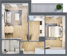 2 pokoje, mieszkanie 44,79 m², piętro 5, oferta nr A/55, Zaspa Wygodnie, Gdańsk, Zaspa, Zaspa-Młyniec, Al. Jana Pawła II
