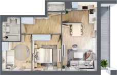 3 pokoje, mieszkanie 57,19 m², piętro 1, oferta nr B/136, Zaspa Wygodnie, Gdańsk, Zaspa, Zaspa-Młyniec, Al. Jana Pawła II