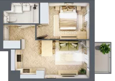 2 pokoje, mieszkanie 34,32 m², piętro 4, oferta nr A/57, Osiedle Kołłątajówka, Kraków, Prądnik Biały, Górka Narodowa, ul. Kuźnicy Kołłątajowskiej