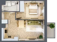 2 pokoje, mieszkanie 38,15 m², piętro 4, oferta nr A/60, Osiedle Kołłątajówka, Kraków, Prądnik Biały, Górka Narodowa, ul. Kuźnicy Kołłątajowskiej