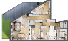 5 pokoi, mieszkanie 119,40 m², piętro 6, oferta nr 1/25, Osiedle Motiff, Warszawa, Ursus, Skorosze, ul. Tomcia Palucha 33