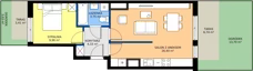 2 pokoje, mieszkanie 44,44 m², parter, oferta nr 1/173, Przy Unii IV, Poznań, Żegrze, ul. Wagrowska