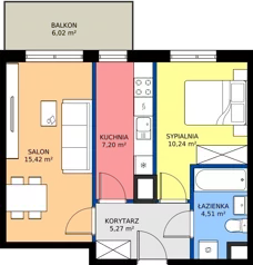2 pokoje, mieszkanie 42,64 m², parter, oferta nr 1/201, Przy Unii IV, Poznań, Żegrze, ul. Wagrowska