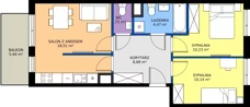 3 pokoje, mieszkanie 53,74 m², piętro 4, oferta nr 1/185, Przy Unii IV, Poznań, Żegrze, ul. Wagrowska