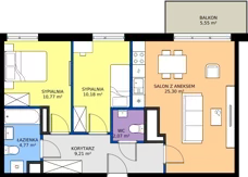 3 pokoje, mieszkanie 62,30 m², parter, oferta nr 1/275, Przy Unii IV, Poznań, Żegrze, ul. Wagrowska