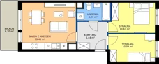 3 pokoje, mieszkanie 50,88 m², piętro 2, oferta nr 1/154, Przy Unii IV, Poznań, Żegrze, ul. Wagrowska