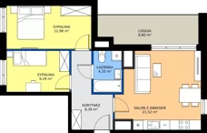 3 pokoje, mieszkanie 56,38 m², piętro 12, oferta nr 1/145, Przy Unii IV, Poznań, Żegrze, ul. Wagrowska