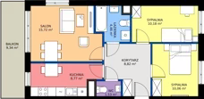 3 pokoje, mieszkanie 59,54 m², parter, oferta nr 1/298, Przy Unii IV, Poznań, Żegrze, ul. Wagrowska