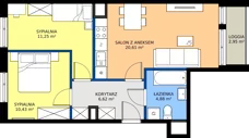 3 pokoje, mieszkanie 53,79 m², piętro 4, oferta nr 1/230, Przy Unii IV, Poznań, Żegrze, ul. Wagrowska