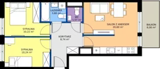 3 pokoje, mieszkanie 55,05 m², piętro 4, oferta nr 1/158, Przy Unii IV, Poznań, Żegrze, ul. Wagrowska