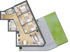 4 pokoje, mieszkanie 74,62 m², piętro 1, oferta nr A11, Kapelanka – Pychowicka - Budynek AB, Kraków, Dębniki, Zakrzówek, ul. Pychowicka 3 / 3A