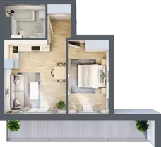 2 pokoje, mieszkanie 38,61 m², piętro 4, oferta nr B27, Kapelanka – Pychowicka - Budynek AB, Kraków, Dębniki, Zakrzówek, ul. Pychowicka 3 / 3A