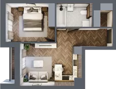 2 pokoje, mieszkanie 38,70 m², piętro 1, oferta nr 9, Badurskiego 7, Kraków, Podgórze Duchackie, Piaski Wielkie, ul. Badurskiego 7