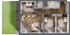 4 pokoje, mieszkanie 94,01 m², parter, oferta nr 5, Badurskiego 7, Kraków, Podgórze Duchackie, Piaski Wielkie, ul. Badurskiego 7