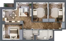 4 pokoje, mieszkanie 76,08 m², piętro 2, oferta nr 18, Badurskiego 7, Kraków, Podgórze Duchackie, Piaski Wielkie, ul. Badurskiego 7