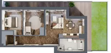 3 pokoje, mieszkanie 61,54 m², parter, oferta nr 1, Badurskiego 7, Kraków, Podgórze Duchackie, Piaski Wielkie, ul. Badurskiego 7