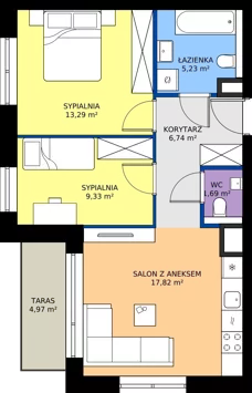 3 pokoje, mieszkanie 54,37 m², piętro 5, oferta nr 32, 28 Czerwca 1956 r., Poznań, Wilda, Dębiec, ul. 28 Czerwca 1956 r. 346