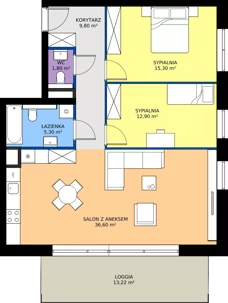 3 pokoje, mieszkanie 81,53 m², piętro 2, oferta nr 11, 28 Czerwca 1956 r., Poznań, Wilda, Dębiec, ul. 28 Czerwca 1956 r. 346