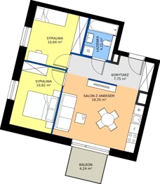 3 pokoje, mieszkanie 52,68 m², piętro 2, oferta nr 65, 28 Czerwca 1956 r., Poznań, Wilda, Dębiec, ul. 28 Czerwca 1956 r. 346