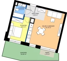 2 pokoje, mieszkanie 43,74 m², parter, oferta nr 34, 28 Czerwca 1956 r., Poznań, Wilda, Dębiec, ul. 28 Czerwca 1956 r. 346
