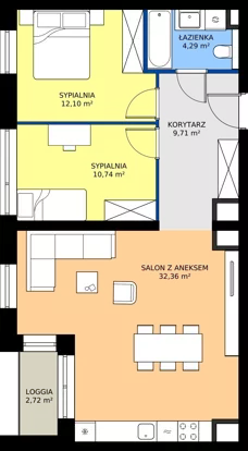 3 pokoje, mieszkanie 68,72 m², piętro 5, oferta nr 33, 28 Czerwca 1956 r., Poznań, Wilda, Dębiec, ul. 28 Czerwca 1956 r. 346