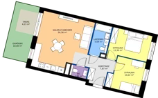 3 pokoje, mieszkanie 62,43 m², parter, oferta nr 45, 28 Czerwca 1956 r., Poznań, Wilda, Dębiec, ul. 28 Czerwca 1956 r. 346
