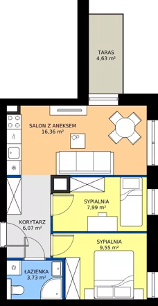 3 pokoje, mieszkanie 43,17 m², piętro 5, oferta nr 119, 28 Czerwca 1956 r., Poznań, Wilda, Dębiec, ul. 28 Czerwca 1956 r. 346