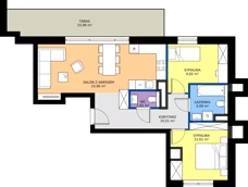 3 pokoje, mieszkanie 62,42 m², piętro 5, oferta nr 118, 28 Czerwca 1956 r., Poznań, Wilda, Dębiec, ul. 28 Czerwca 1956 r. 346