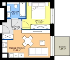 2 pokoje, mieszkanie 35,07 m², piętro 1, oferta nr 96, 28 Czerwca 1956 r., Poznań, Wilda, Dębiec, ul. 28 Czerwca 1956 r. 346