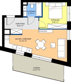2 pokoje, mieszkanie 41,74 m², parter, oferta nr 91, 28 Czerwca 1956 r., Poznań, Wilda, Dębiec, ul. 28 Czerwca 1956 r. 346