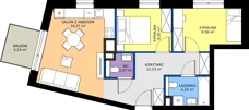 3 pokoje, mieszkanie 53,73 m², piętro 3, oferta nr 191, 28 Czerwca 1956 r., Poznań, Wilda, Dębiec, ul. 28 Czerwca 1956 r. 346