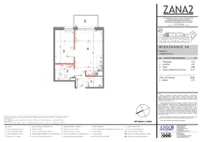 2 pokoje, mieszkanie 33,56 m², piętro 2, oferta nr 38, Zana 2, Warszawa, Praga Południe, Gocławek, ul. Tomasza Zana