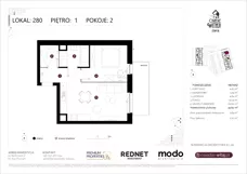 2 pokoje, mieszkanie 45,60 m², piętro 1, oferta nr E280, Osiedle Witaj etap III, Poznań, Naramowice, ul. Bielicowa