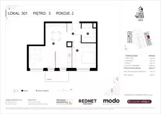 2 pokoje, mieszkanie 48,15 m², piętro 3, oferta nr E301, Osiedle Witaj etap III, Poznań, Naramowice, ul. Bielicowa