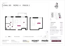 2 pokoje, mieszkanie 48,72 m², piętro 4, oferta nr E305, Osiedle Witaj etap III, Poznań, Naramowice, ul. Bielicowa